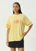 AFENDS CALDA OVERSIZED TEE - LEMON