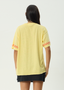 AFENDS CALDA OVERSIZED TEE - LEMON