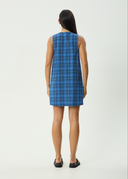 AFENDS CAMDEN SEERSUCKER MINI DRESS - MARINA CHECK