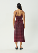 AFENDS EBONI RUMI SEERSUCKER CHECK DRESS - PORT CHECK