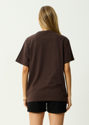 AFENDS GARDEN VARIETY OVERSIZED TEE - COFFEE