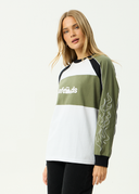 AFENDS DIRTS LONG SLEEVE TEE - DEEP OLIVE