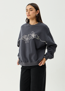 AFENDS LOCKET CREW NECK - CHARCOAL