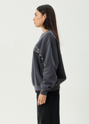 AFENDS LOCKET CREW NECK - CHARCOAL