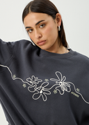 AFENDS LOCKET CREW NECK - CHARCOAL