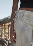 AFENDS SOFIA WIDE LEG PANT - REVERB MOONBEAM CHECK