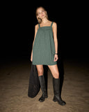 AFENDS INKA SEERSUCKER MINI DRESS - REVERB PINE CHECK