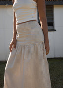 AFENDS NADIA MAXI SKIRT - REVERB MOONBEAM CHECK