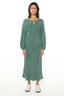 HUFFER TWILIGHT LS KEYHOLE DRESS - SAGE LEAF