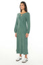 HUFFER TWILIGHT LS KEYHOLE DRESS - SAGE LEAF