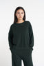 HUFFER MERINO NEVE CREW - FOREST