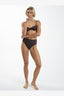 THRILLS NEXUS HIGH WAIST BIKINI BOTTOM - CHOCOLATE PLUM