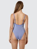 THRILLS ALBA RIB PLUNGE ONE PIECE - CORNFLOWER BLUE