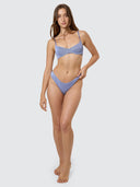THRILLS ALBA RIB CLASSIC BIKINI BOTTOM - CORNFLOWER BLUE
