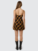 THRILLS LOST SIGNAL MINI DRESS - BRONZE