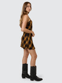 THRILLS LOST SIGNAL MINI DRESS - BRONZE