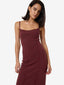 RIB SEAM DRESS - DARK CHERRY
