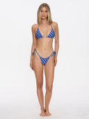 THRILLS HIGH SPEED CHECK STRING BIKINI BOTTOM - GUARDIAN NAVY