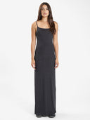 THRILLS NANO MESH DRESS - DARK CHARCOAL