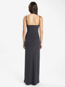 THRILLS NANO MESH DRESS - DARK CHARCOAL