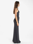 THRILLS NANO MESH DRESS - DARK CHARCOAL