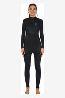 BAHIA BACK ZIP 4/3mm STEAMER - BLACK