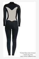 BAHIA BACK ZIP 4/3mm STEAMER - BLACK