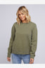 ALL ABOUT EVE WASHED CREW - KHAKI