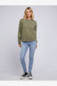 ALL ABOUT EVE WASHED CREW - KHAKI