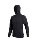 FLORENCE MARINE AIRTEX LONG SLEEVE HOODED SHIRT - HEATHER CHARCOAL