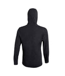 FLORENCE MARINE AIRTEX LONG SLEEVE HOODED SHIRT - HEATHER CHARCOAL