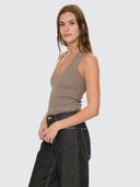THRILLS ASTRA V NECK TANK - CLAY SMOKE