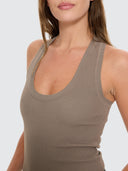 THRILLS ASTRA V NECK TANK - CLAY SMOKE