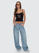 THRILLS BILLIE LOW RISE BAGGY JEAN - DIRTY CRINKLE BLUE