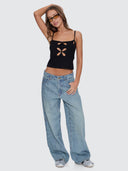 THRILLS BILLIE LOW RISE BAGGY JEAN - DIRTY CRINKLE BLUE