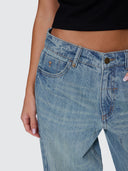 THRILLS BILLIE LOW RISE BAGGY JEAN - DIRTY CRINKLE BLUE