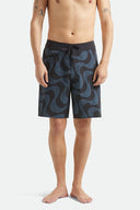 BRIXTON BLITZ BOARDSHORT 19" - BLACK/FUTURE GREY WARPED TILE