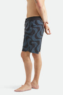 BRIXTON BLITZ BOARDSHORT 19" - BLACK/FUTURE GREY WARPED TILE