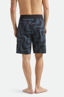 BRIXTON BLITZ BOARDSHORT 19" - BLACK/FUTURE GREY WARPED TILE