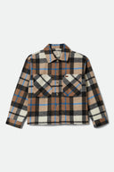 BRIXTON BOWERY SOFT BRUSHED FLANNEL - WASHED BLACK/SAND
