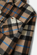 BRIXTON BOWERY SOFT BRUSHED FLANNEL - WASHED BLACK/SAND