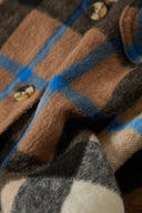BRIXTON BOWERY SOFT BRUSHED FLANNEL - WASHED BLACK/SAND