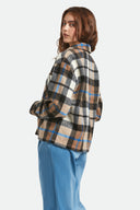BRIXTON BOWERY SOFT BRUSHED FLANNEL - WASHED BLACK/SAND