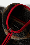 BRIXTON BUFFALO PLAID SHERPA FRONT ZIP - BLACK/CREAM