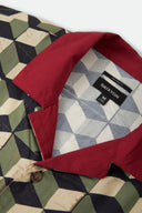 BURGER SHE WROTE SHORT SLEEVE WOVEN SHIRT - BLACK/GREEN TILE