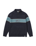 CRITICAL SLIDE BUZZED PANEL 1/4 ZIP CREW - BLUE