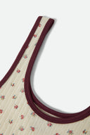 BRIXTON OFF DUTY A-TANK - FLORAL POINTELLE