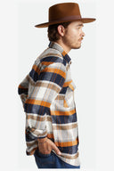 BRIXTON RENO FEDORA - COFFEE WORN WASH