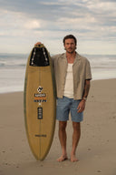 RHYTHM CROSS CHECK RELAXED SS SHIRT - NATURAL MIXED CHECK