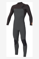 O'NEILL HYPERFREAK CHEST ZIP FULL 3/2MM WETSUIT - GREY/RAVEN
